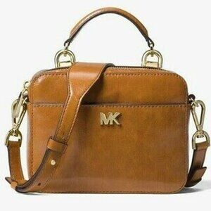 MICHAEL KORS MOTT MINI CRINKLED CALF LEATHER CROSSBODY